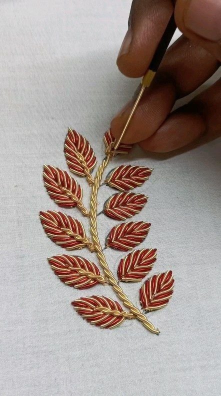 Aari embroidery close-up
